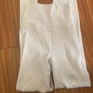 Aerie offline ribbed white leggings 7/8 length